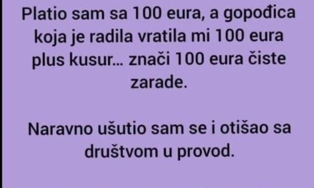 “Prije 10-ak dana sam na jednoj trafici kupio paklo cigara, žvake i “druge” potrebštine…”