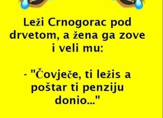 Leži Crnogorac pod drvetom…