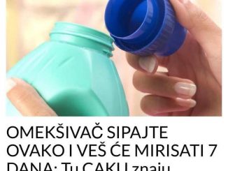 OMEKŠIVAČ SIPAJTE OVAKO I VEŠ ĆE MIRISATI 7 DANA:  Tu CAKU znaju iskusne domaćice