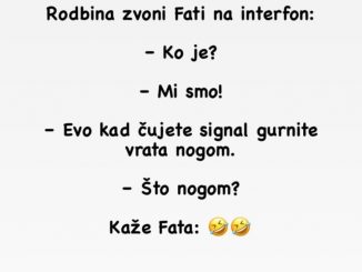 Rodbina zvoni Fati na interfon: