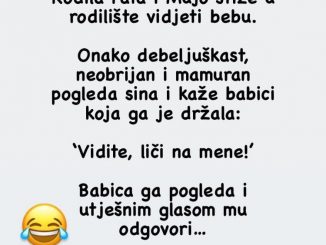 Rodila Fata i Mujo stiže u rodilište vidjeti bebu.